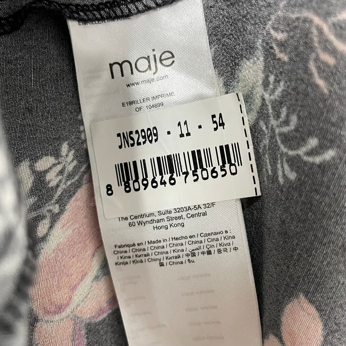 [2]마쥬 maje 꽃무늬 셔츠 원피스 상품이미지9