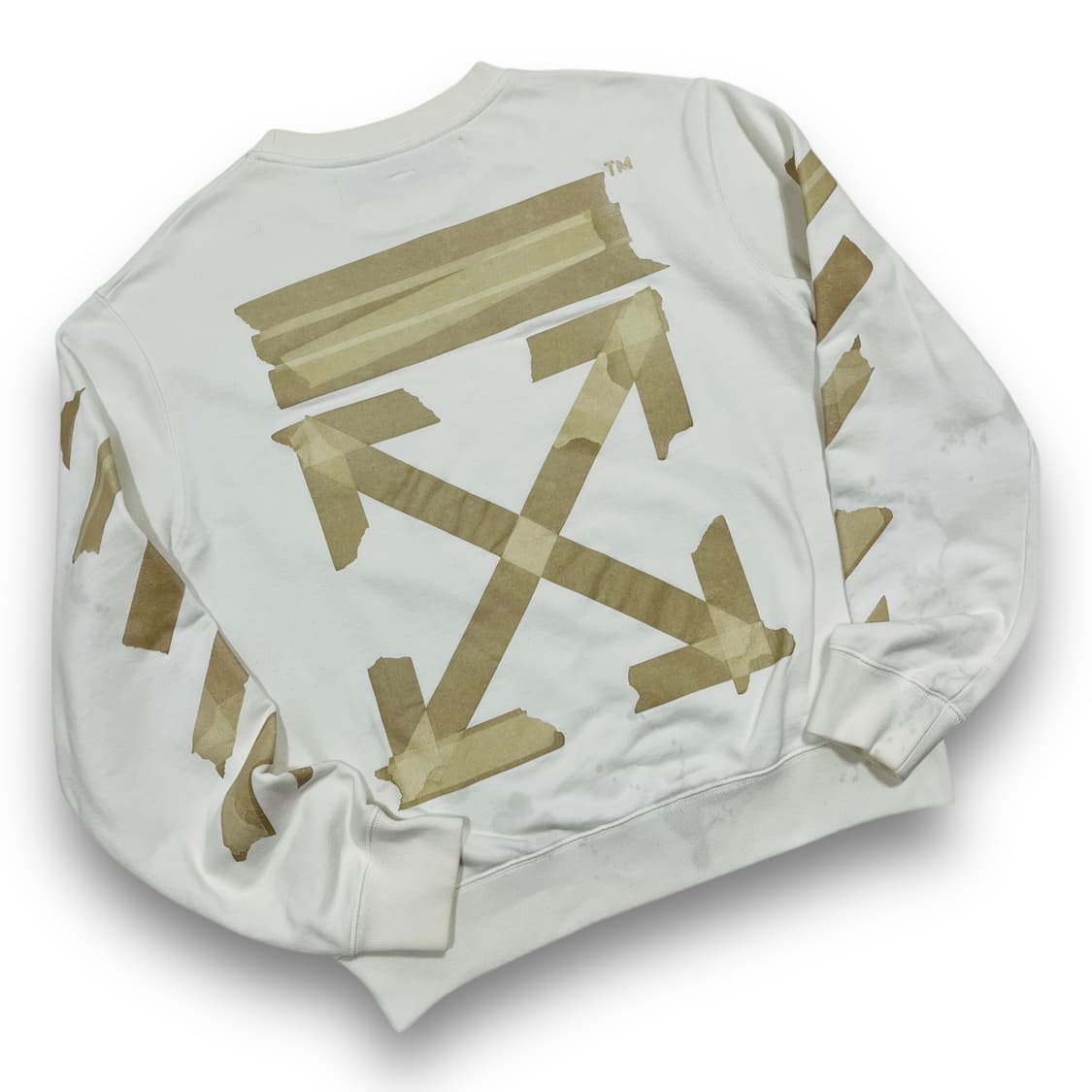 오프화이트 20ss 테이프 애로우 화이트 맨투맨 상품이미지4