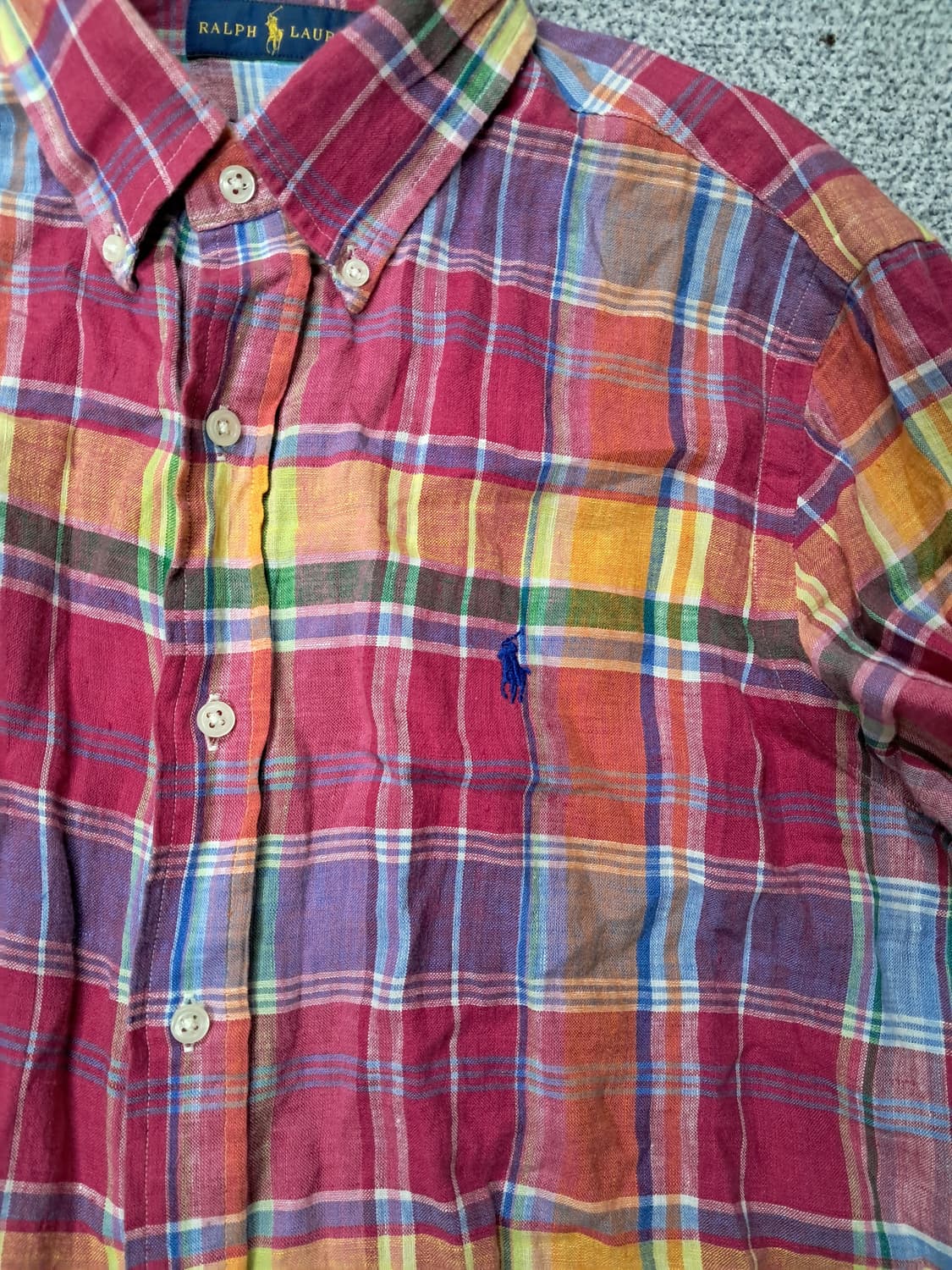 랄프 로렌(Polo Ralph Lauren)의 마드라스 체크 린넨 긴팔  상품이미지2