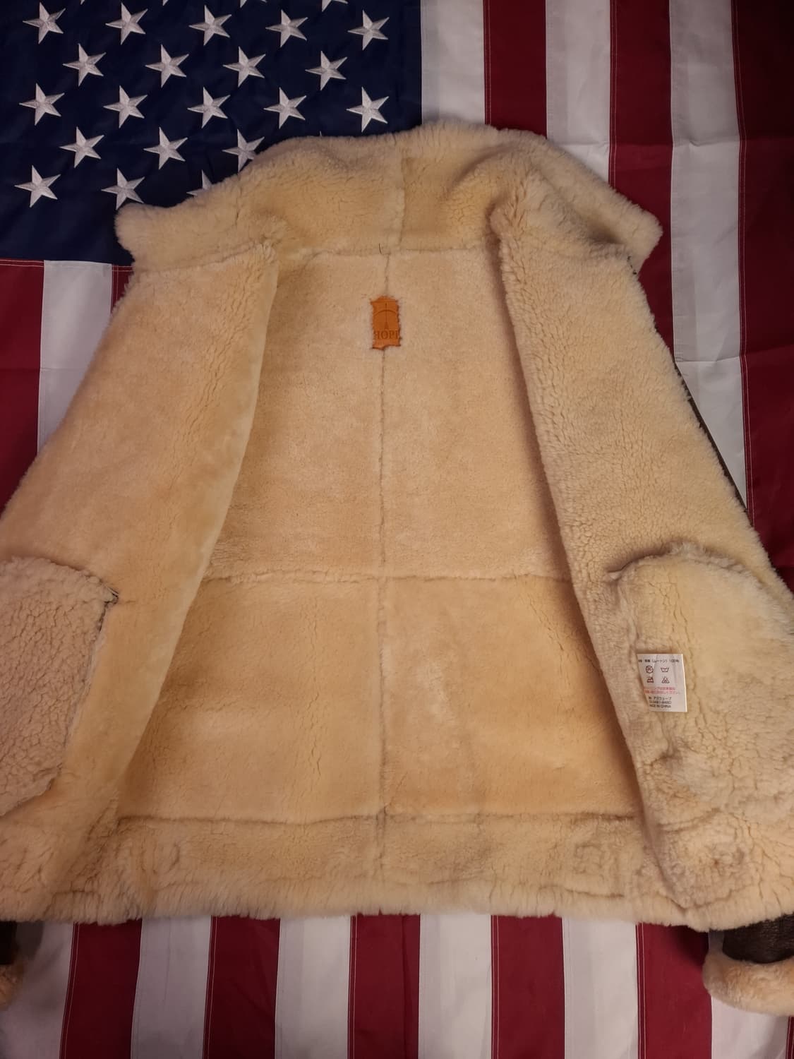 90's 일본판 미공군 B-3 TYPE 리얼레더 항공 폭격기 무스탕 상품이미지10