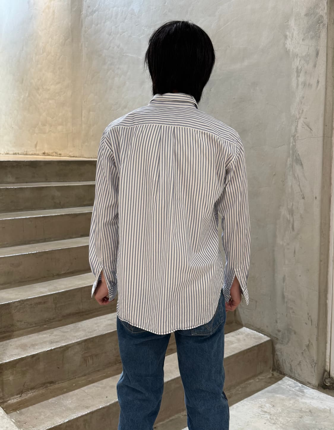 꼼데가르송 옴므 듀스 스트라이프 패널 셔츠 상품이미지2