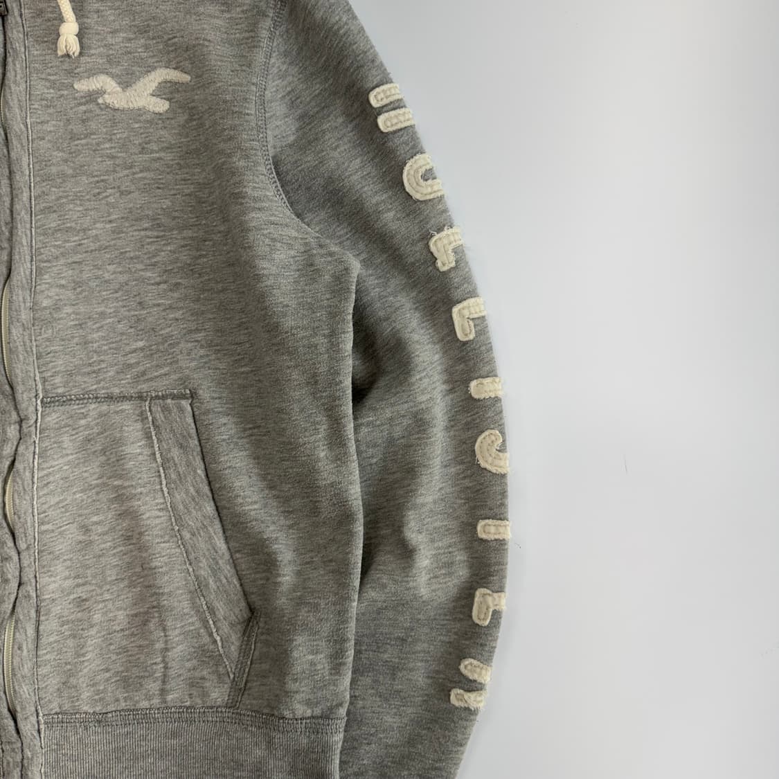 Hollister 홀리스터 사이드로고 그레이 후드집업 상품이미지5