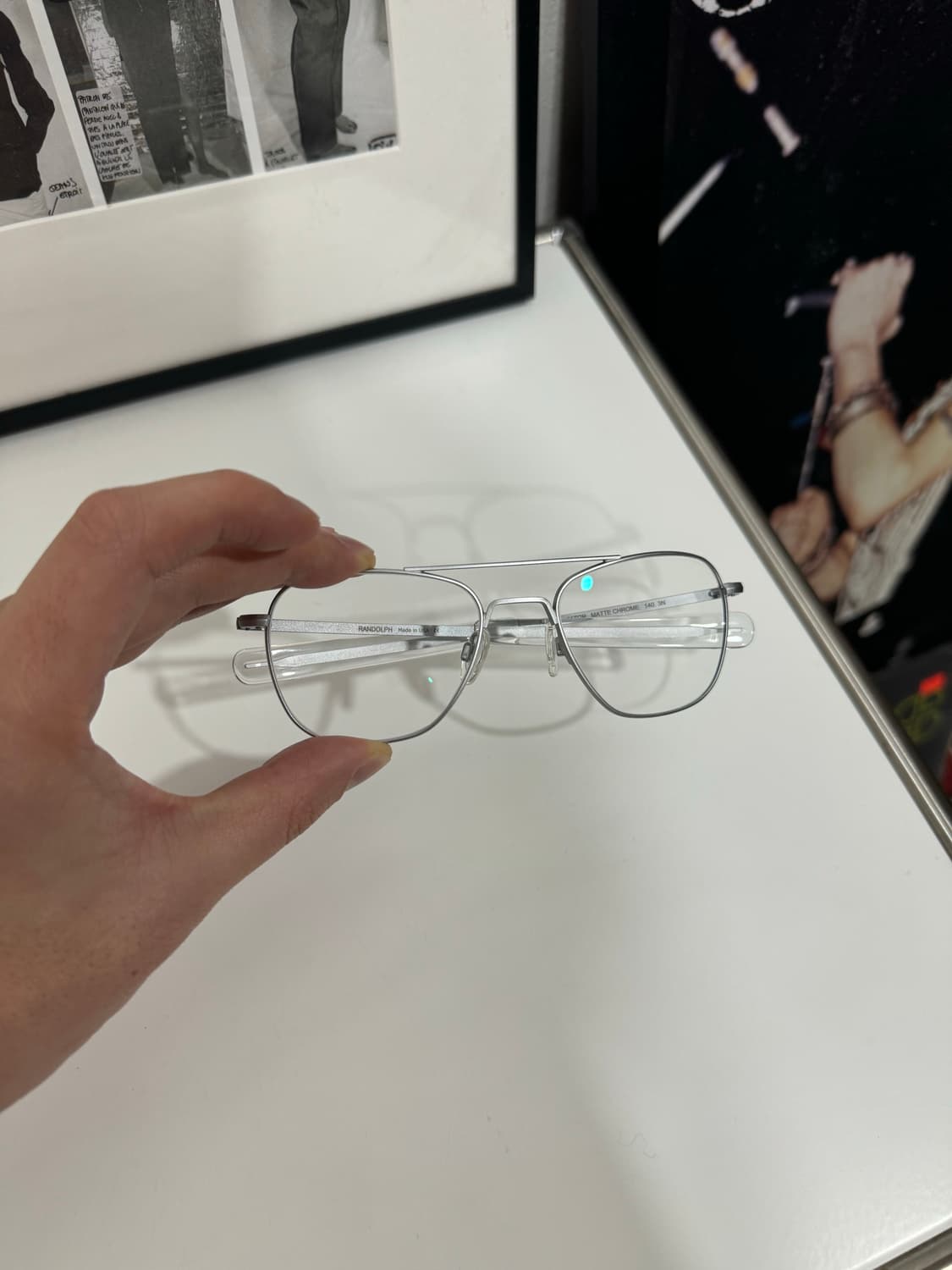 랜돌프 엔지니어링 에비에이터 매트크롬 투브릿지 보잉 아이웨어 상품이미지9