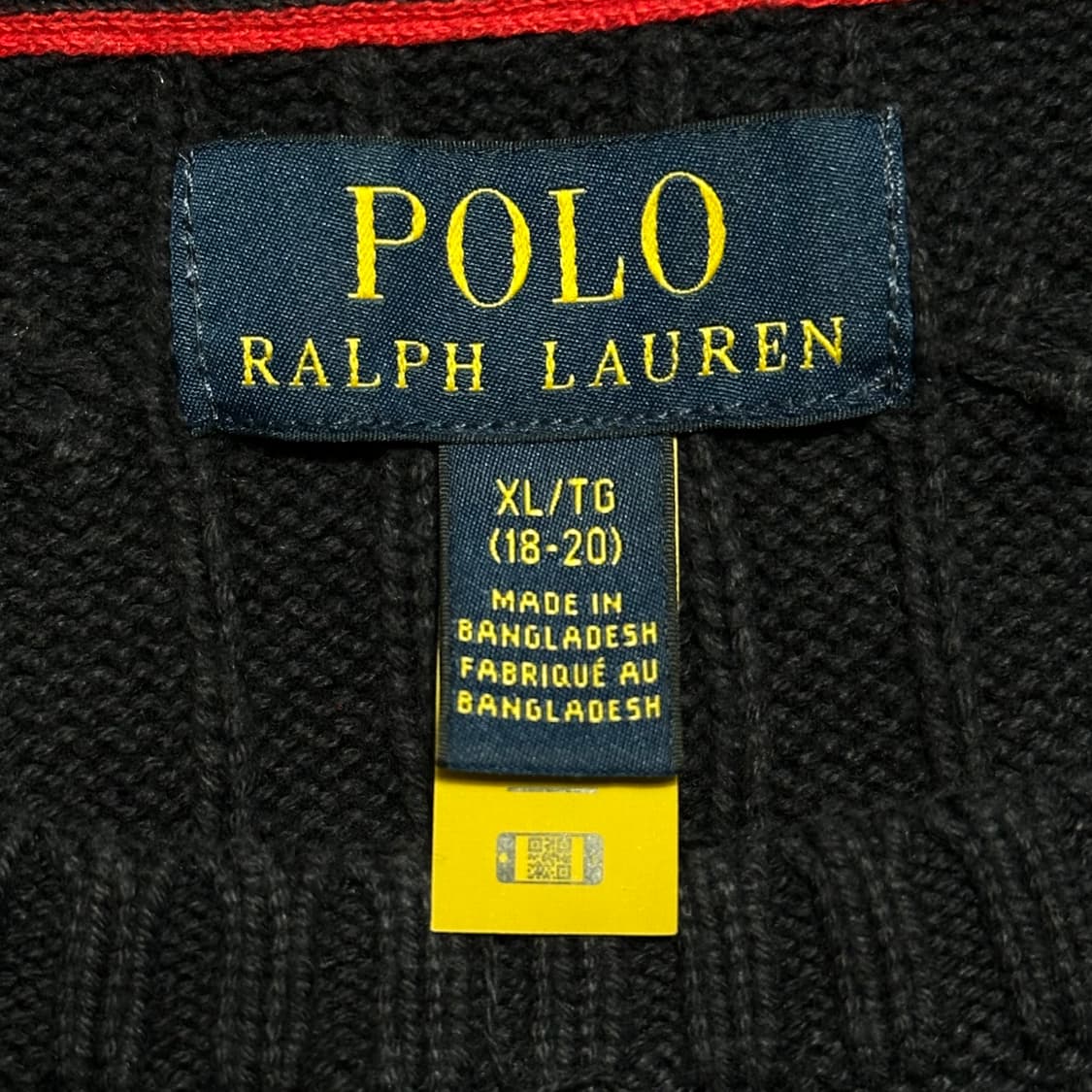 XL 폴로랄프로렌 레드 포니 여성용 네이비 케이블 니트 상품이미지4