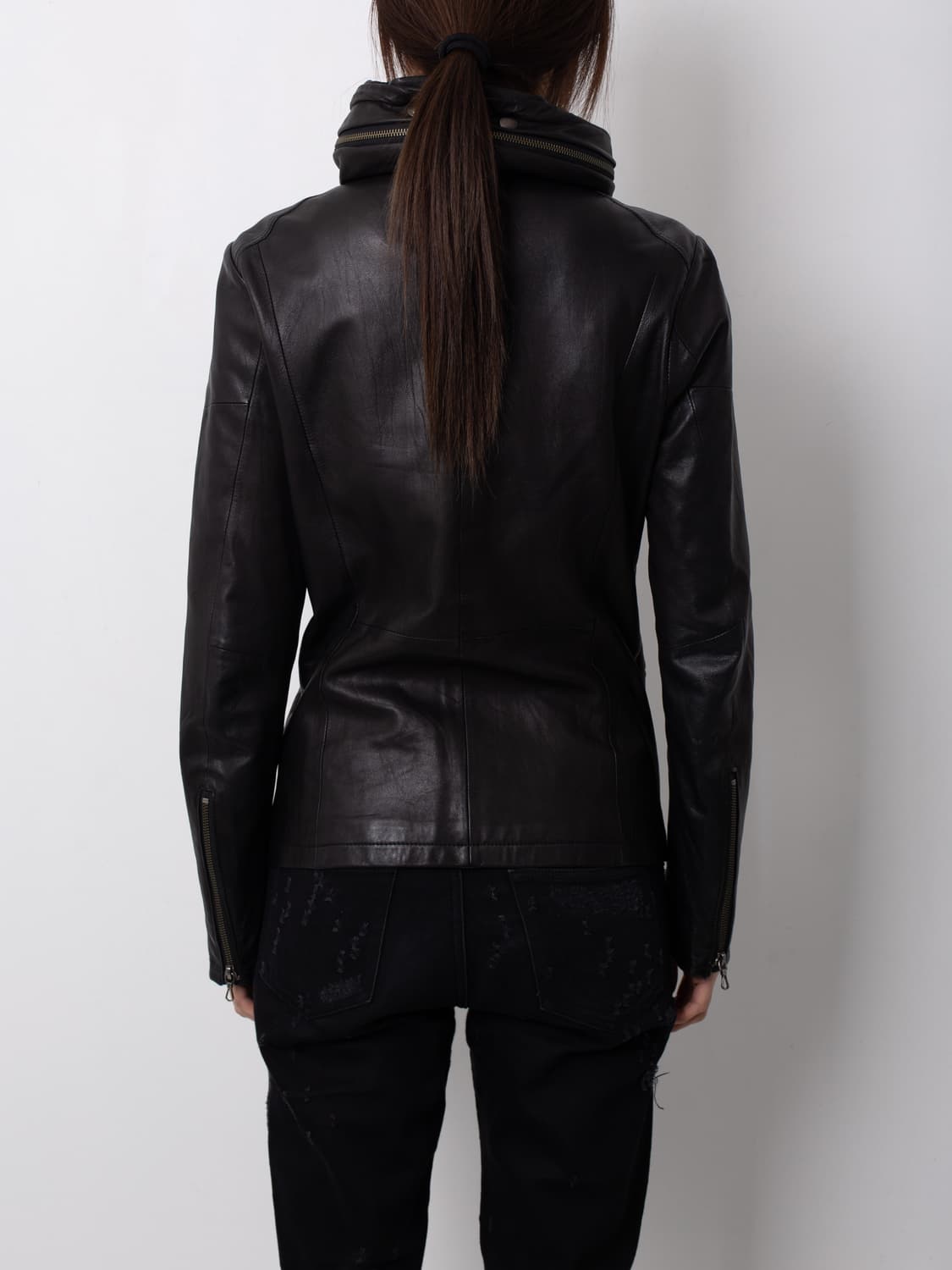 TORNADO MART ASYMMETRICAL LEATHER JACKET 상품이미지5