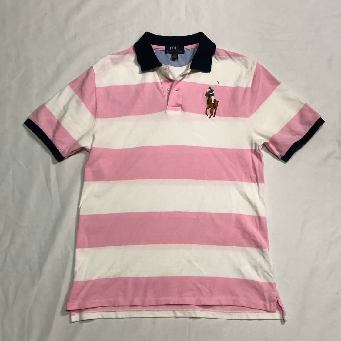 폴로 랄프로렌 빅포니 딸기우유 스트라이프 카라티 상품이미지2