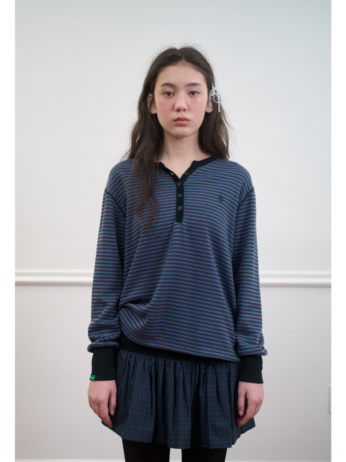 (노컨텐츠) 톤다운 스트라이프티 상품이미지1