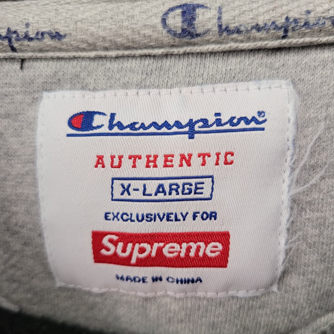Champion Supreme 챔피온 슈프림 블럭 후디 검흰 상품이미지4