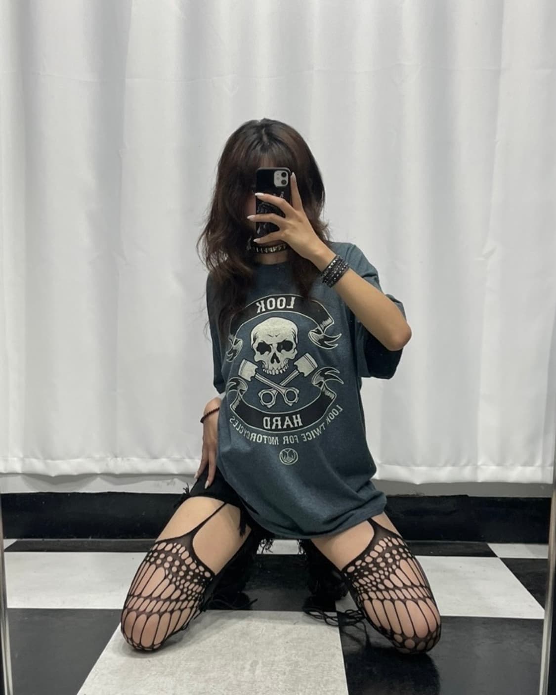 🎸네이비 스컬 프린팅 티셔츠🎸 상품이미지2