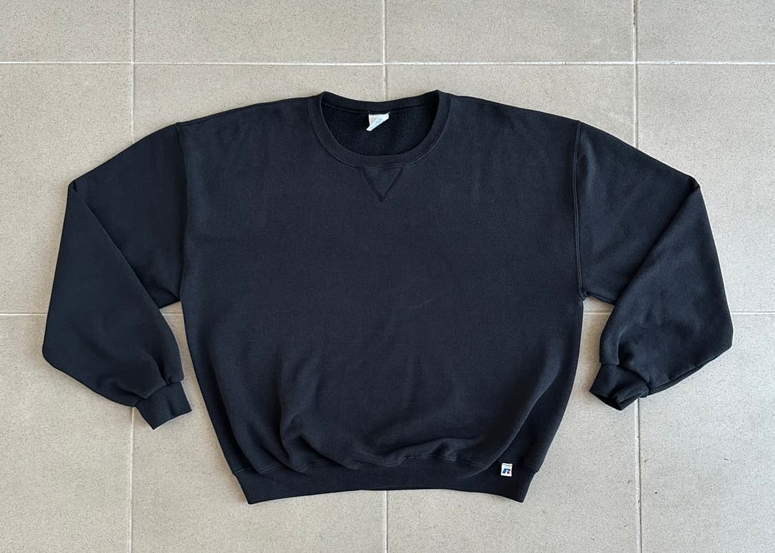 00s 빈티지 러셀 스웻셔츠 블랙 L 상품이미지1