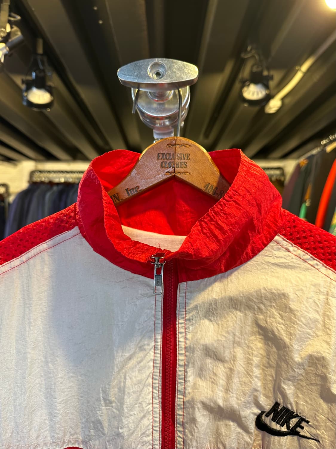 90s 올드스쿨 나이키 스우시 커스텀 메쉬 트랙 자켓 상품이미지3