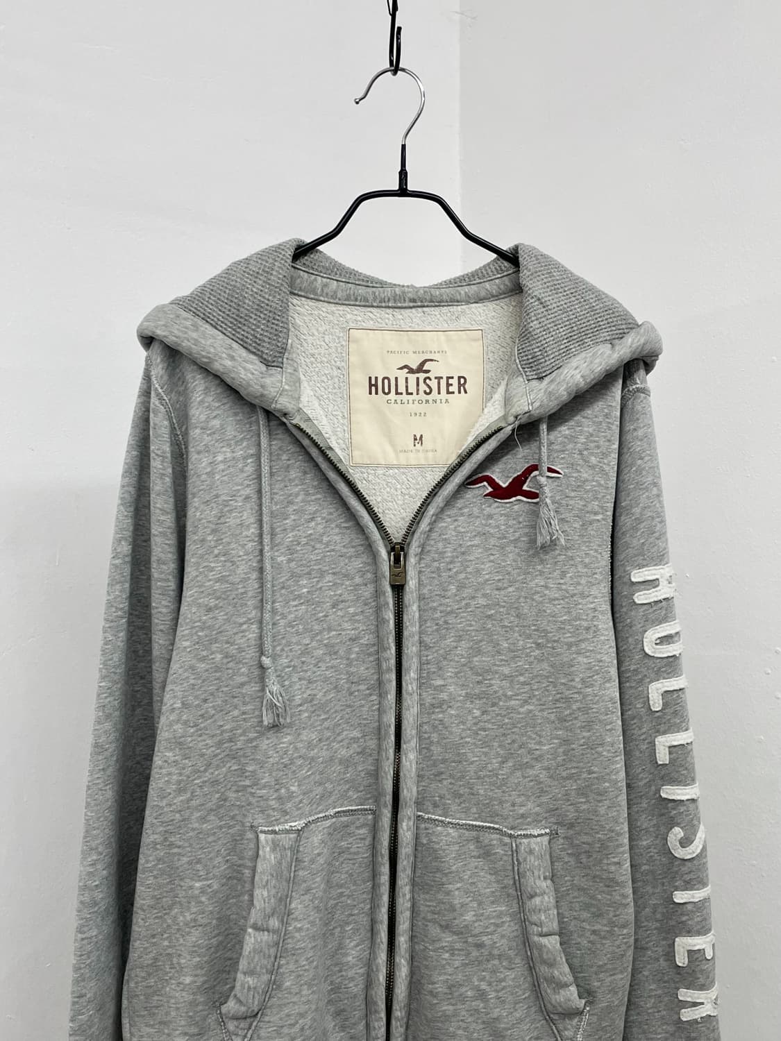 홀리스터 그레이 로고 헤비 후드집업 상품이미지6
