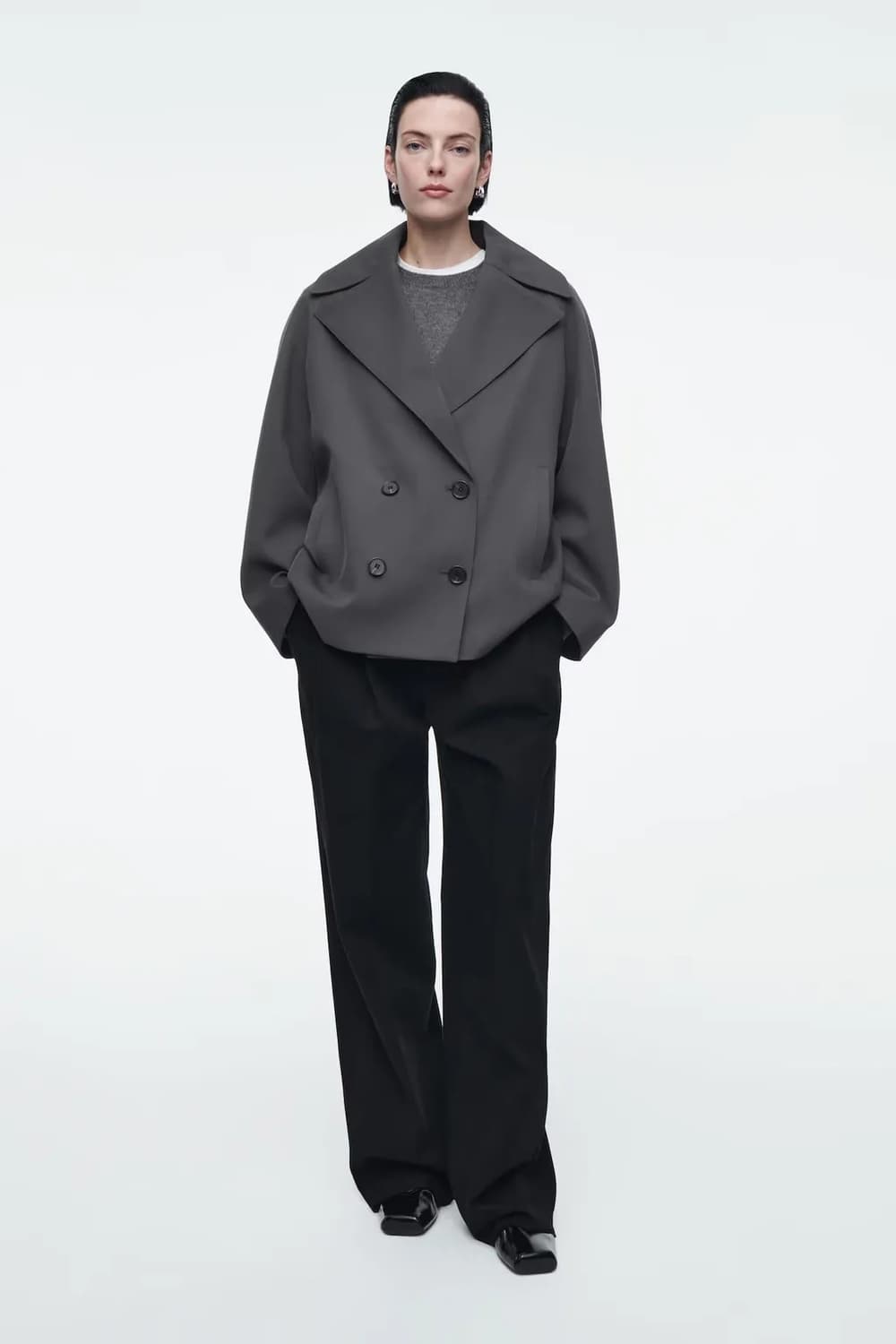 COS 더블 브레스티드 울 블렌드 자켓 상품이미지2