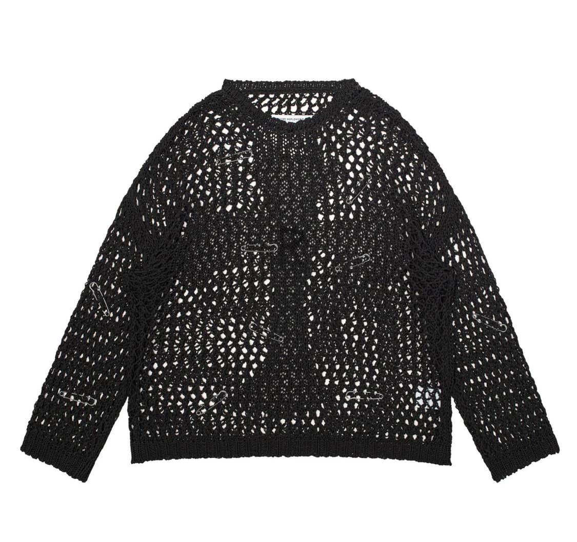 Racer worldwide BLACK CROSS NET SWEATER 상품이미지2