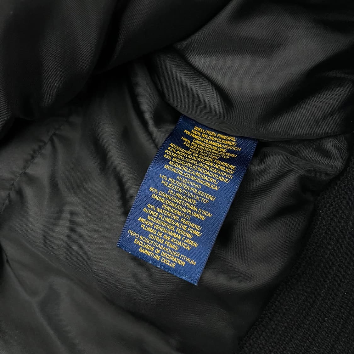 폴로 랄프로렌 블랙 울프죠 후드 패딩 XL 상품이미지7