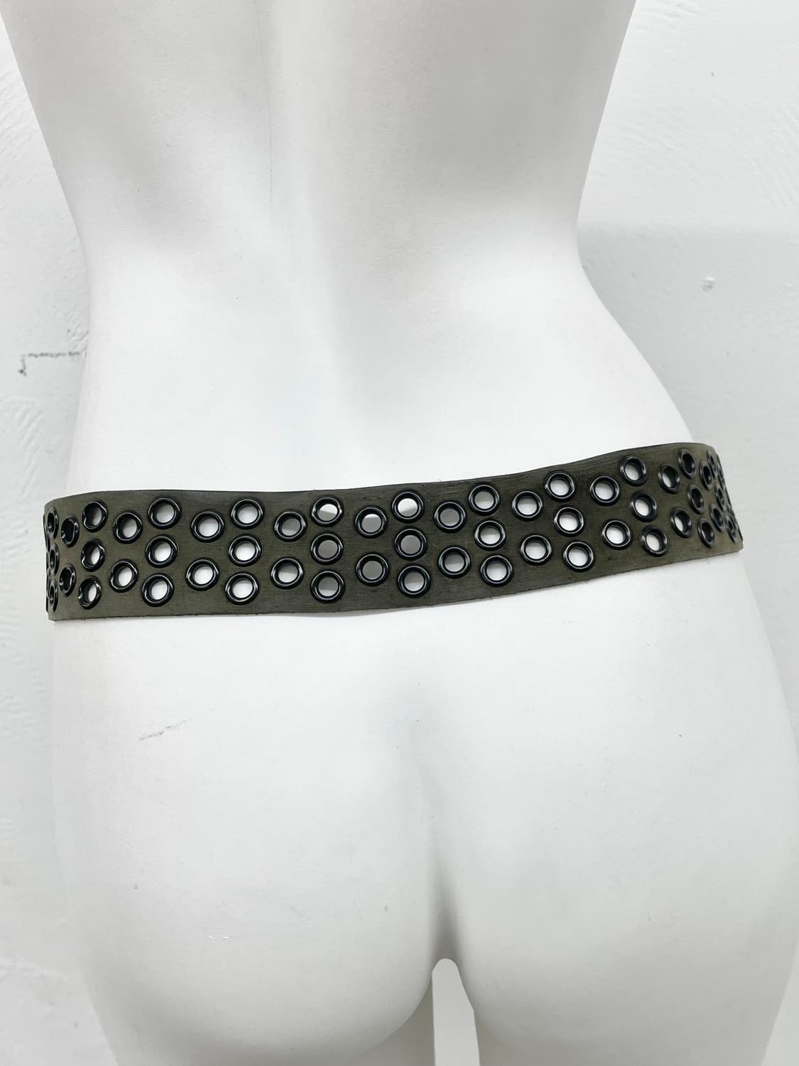 리얼레더 그런지 펀칭 버클 벨트 상품이미지4