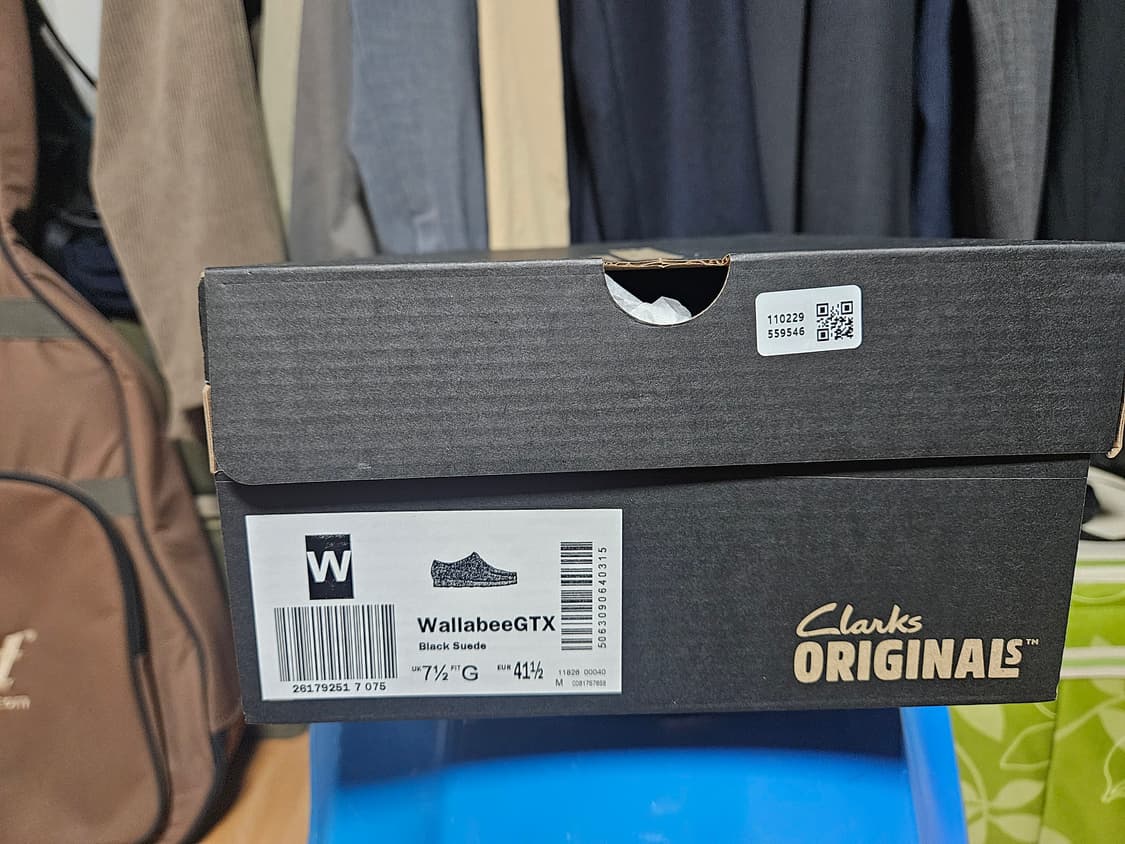 클락스 왈라비 gtx 스웨이드 블랙 uk7.5 상품이미지7