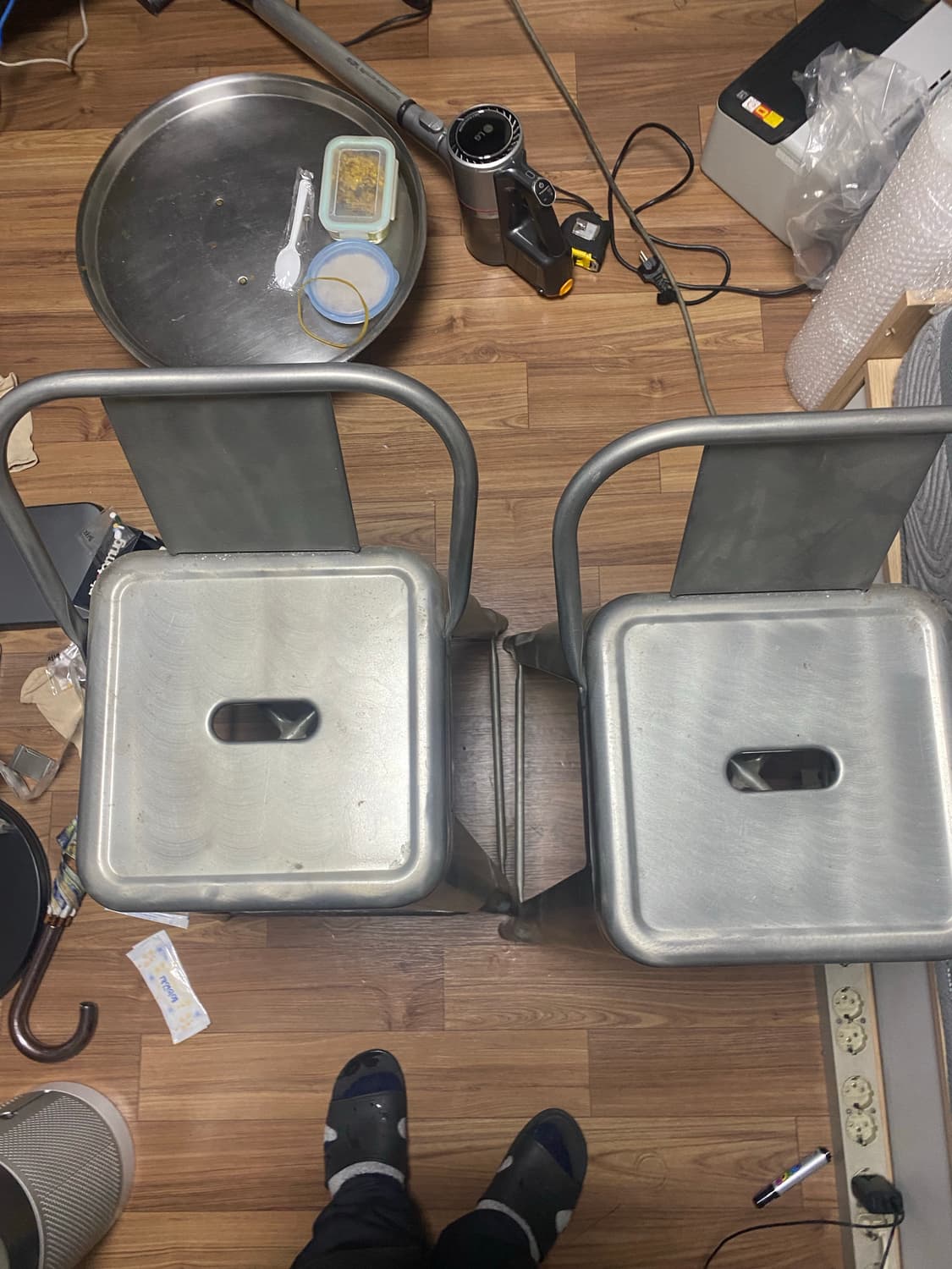 에나무로 빈티지 바 스툴 2개  상품이미지3