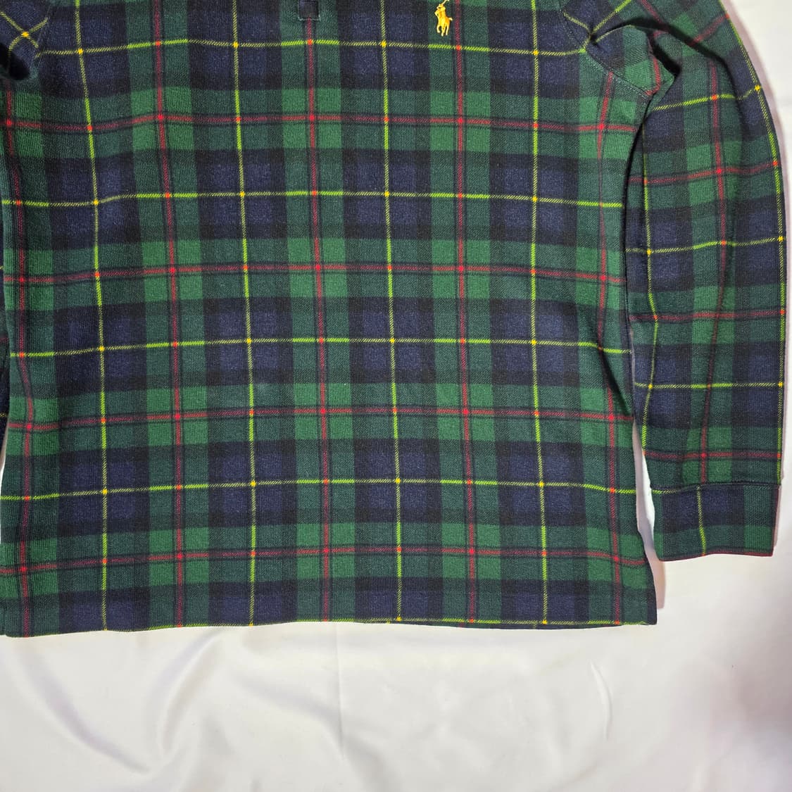 [M]폴로 랄프로렌 타탄체크 반집업 니트(QR정품인증) 상품이미지4