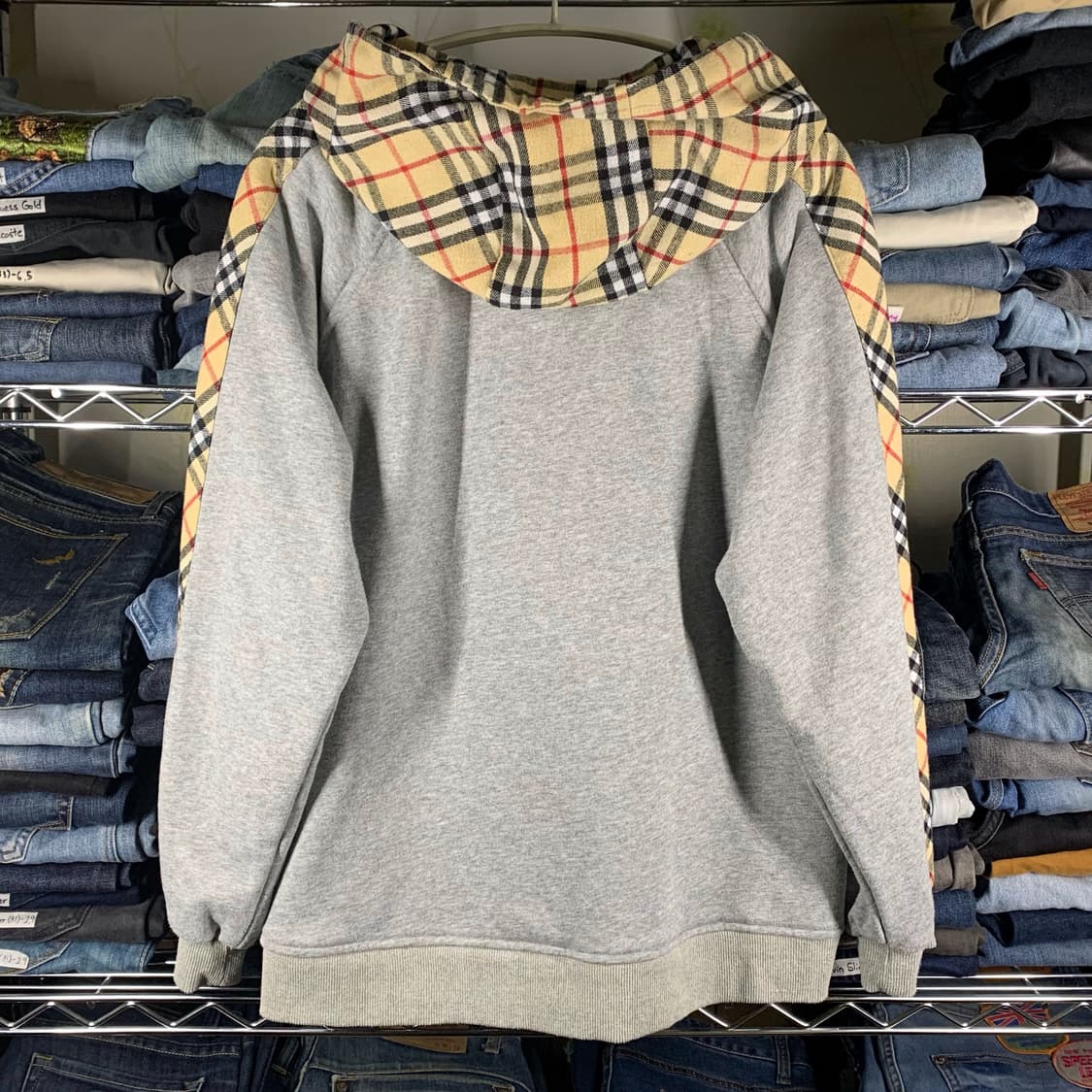 [M] 버버리 노바체크 포인트 래글런 후드집업 상품이미지3