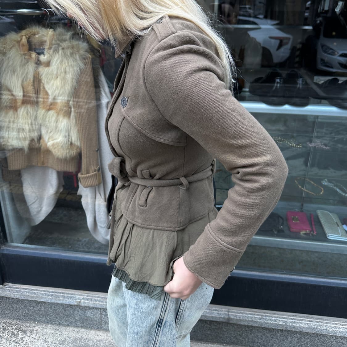 00s 프리피플 버튼다운 벨트 밀리터리 자켓 상품이미지8