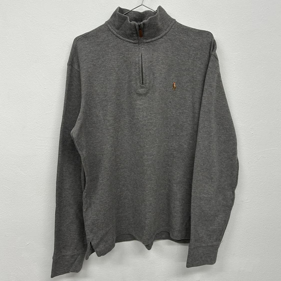 폴로 랄프로렌 신형 큐알택 그레이 코튼 니트 하프 집업(S) 상품이미지4