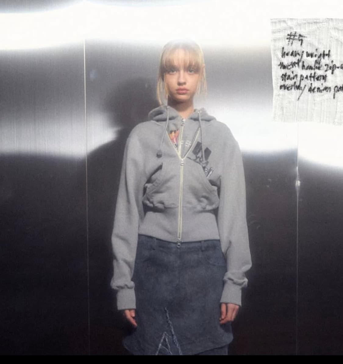 [Free]로레일즈 헤비웨이트 언발란스 후드집업/그레이 상품이미지2