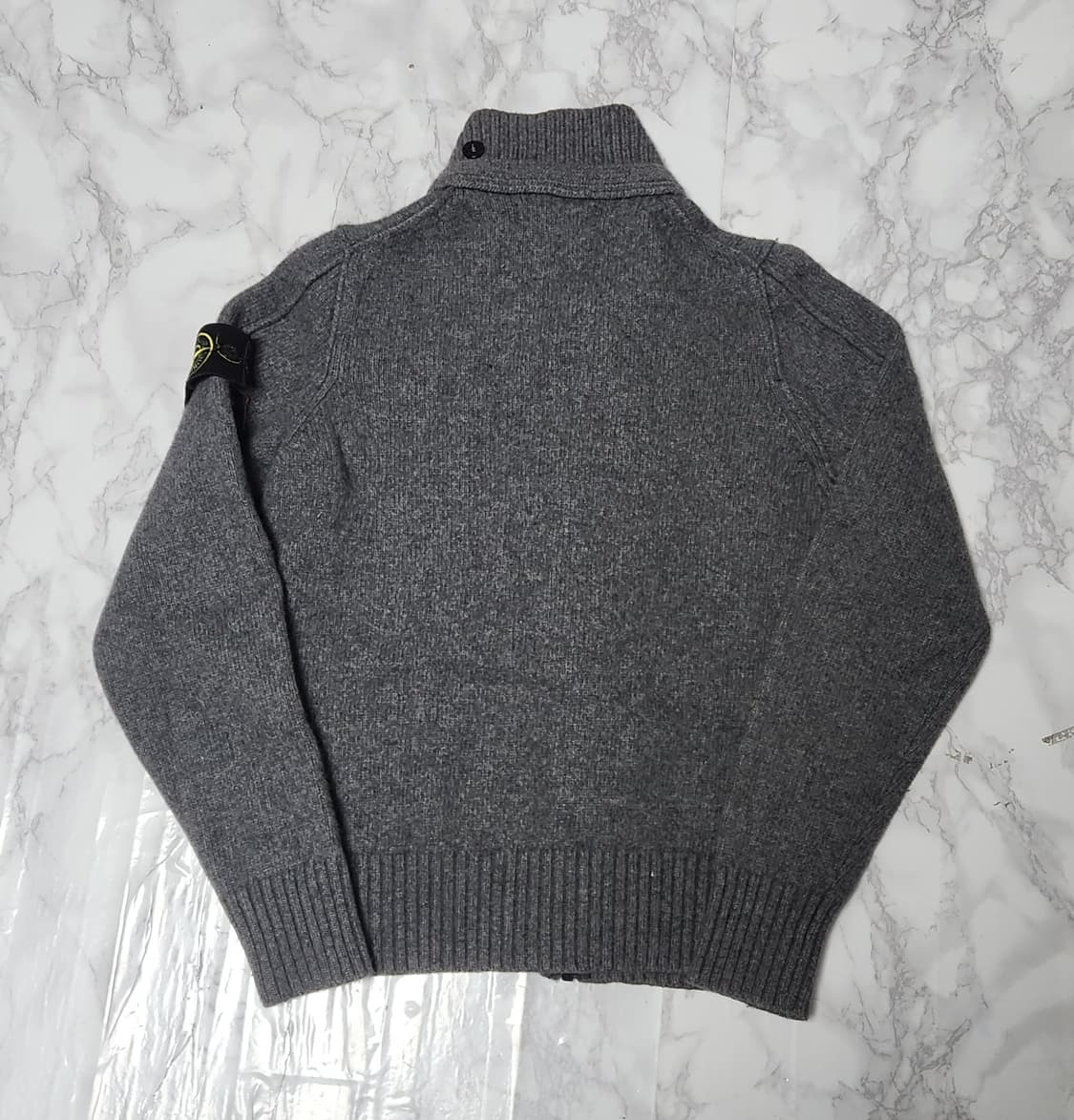 스톤아일랜드 램스울 니트 집업 자켓 상품이미지6