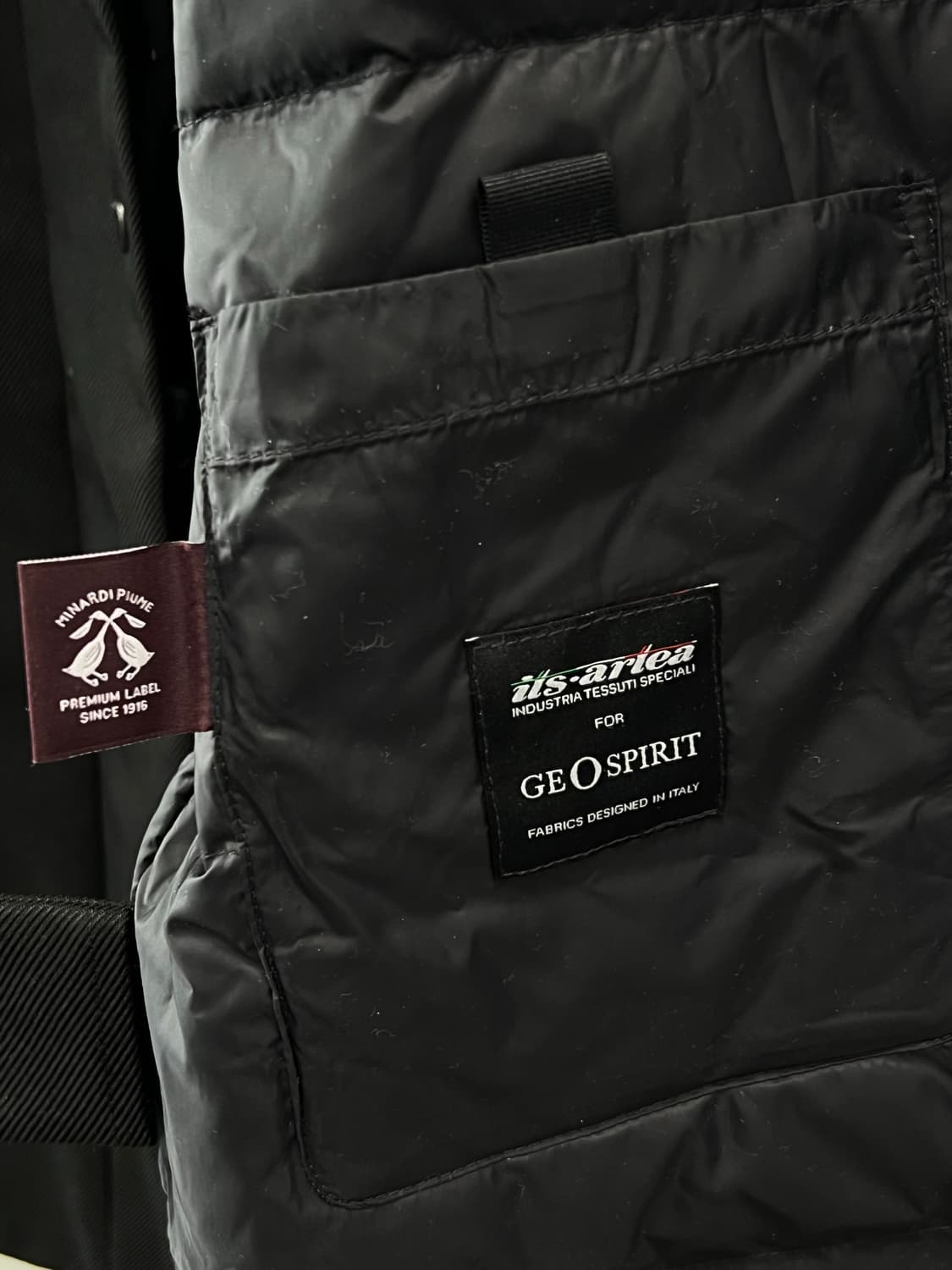 지오스피릿 구스다운 트렌치 코트 블랙 상품이미지5