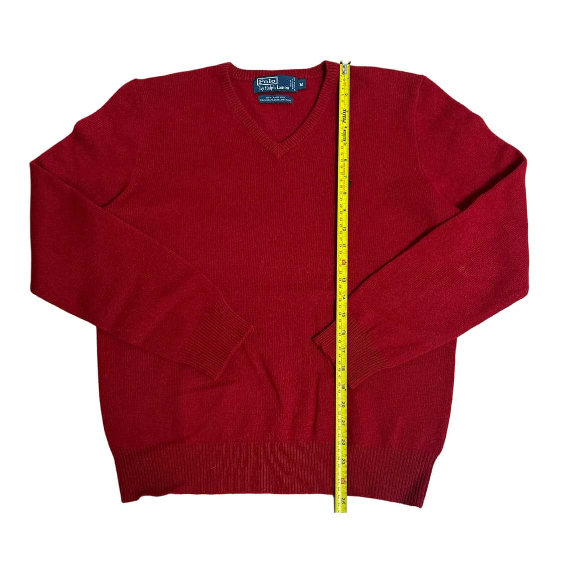 폴로 랄프로렌 레드 램스울 V넥 니트 상품이미지2