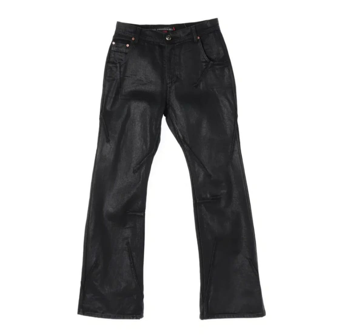 앤더슨벨 플레어 왁스 코티드 트리콧 데님 팬츠 상품이미지4