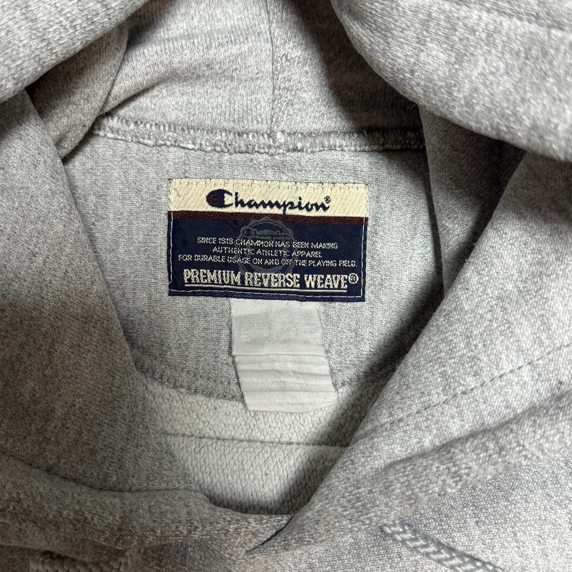 빈티지 00s 챔피온 리버스위브 블랭크 그레이 스웻후드 상품이미지3