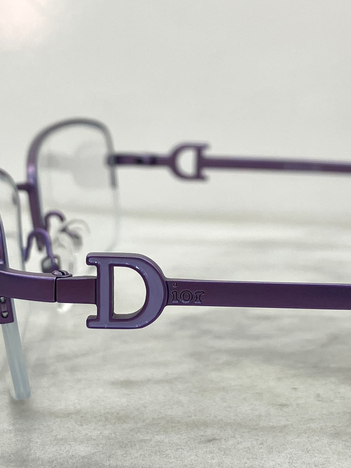 디올 Dior 바이올렛 소프트 스퀘어 반무테 메탈 안경 상품이미지9