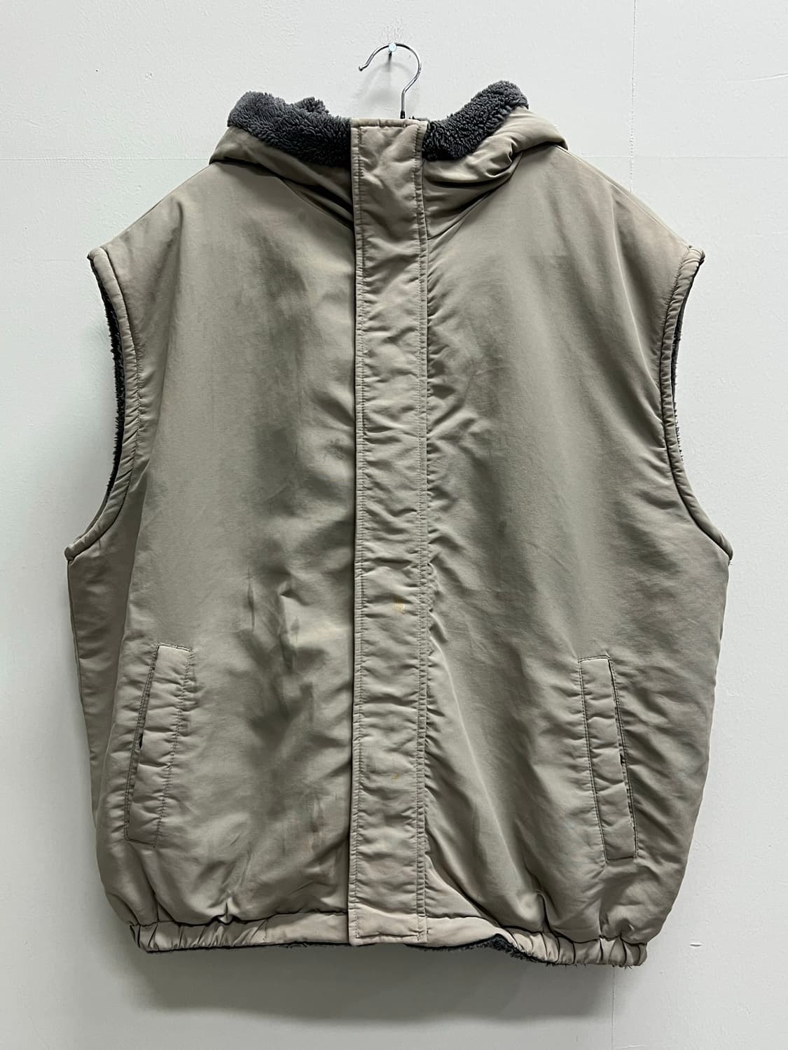 (L) 버커루 백로고 양털 셰르파 뽀글이 리버시블 조끼 상품이미지7