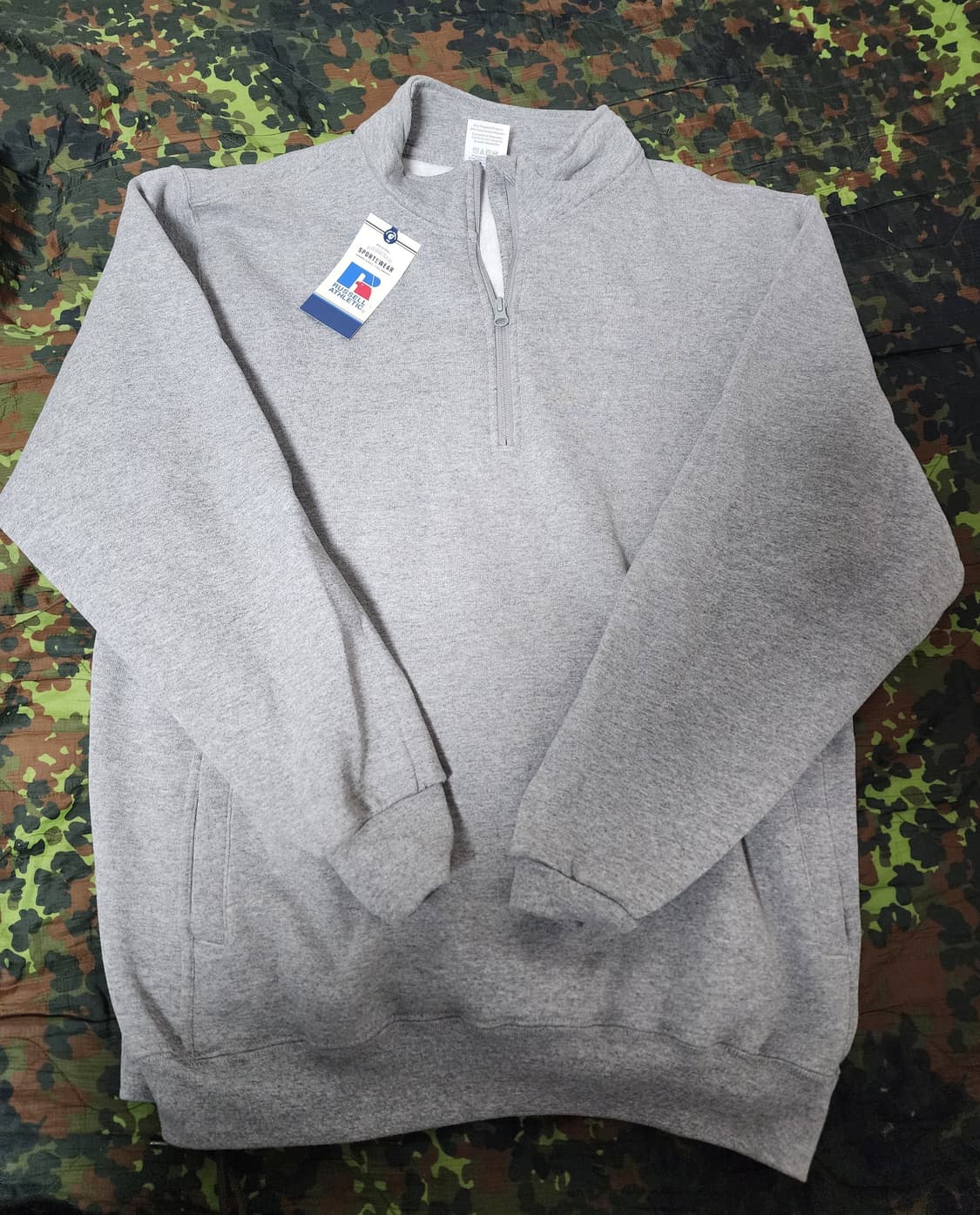 러셀 애슬레틱 그레이 반집업 맨투맨 XL 새상품 상품이미지1