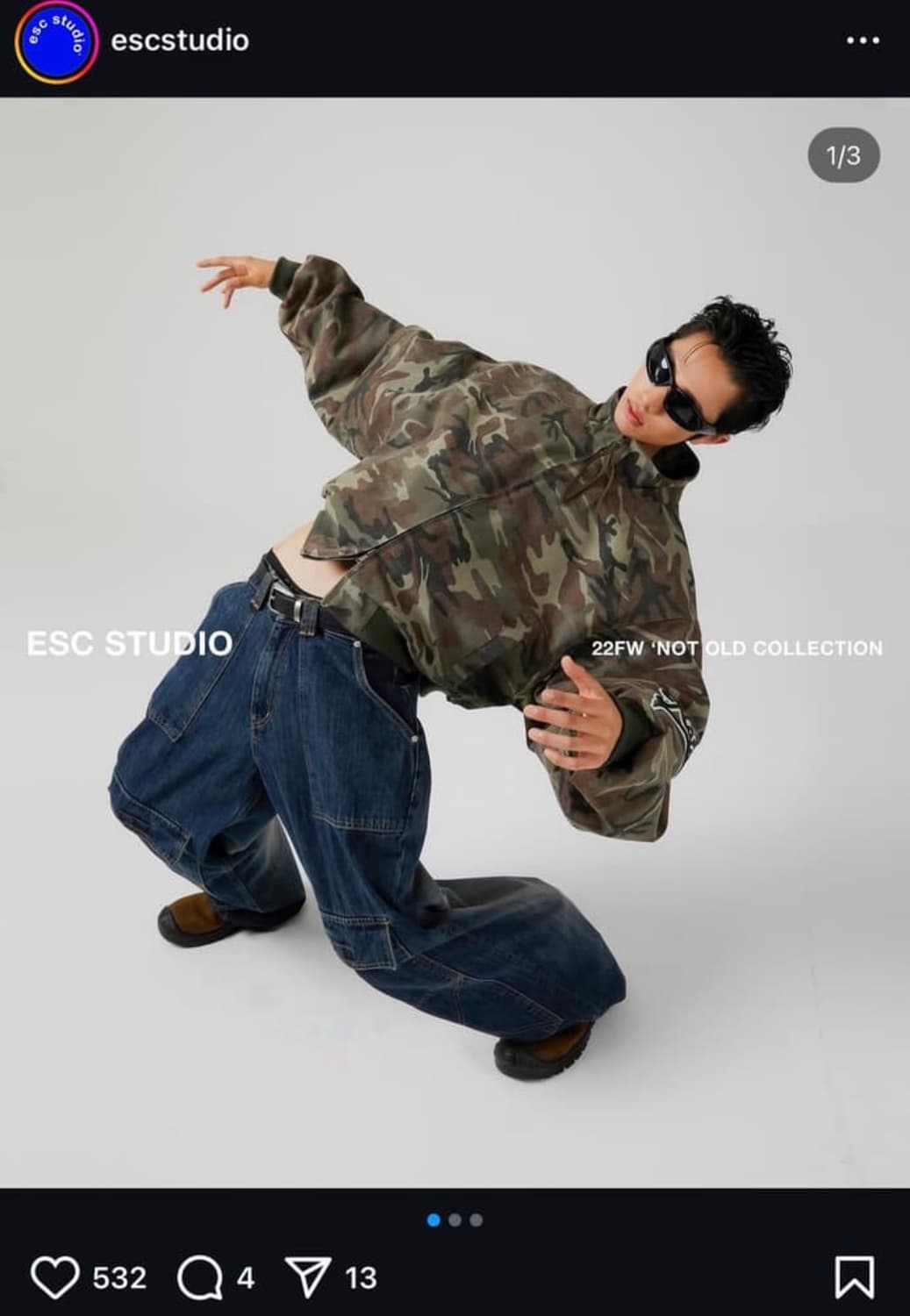 esc studio 카모 봄버 상품이미지1