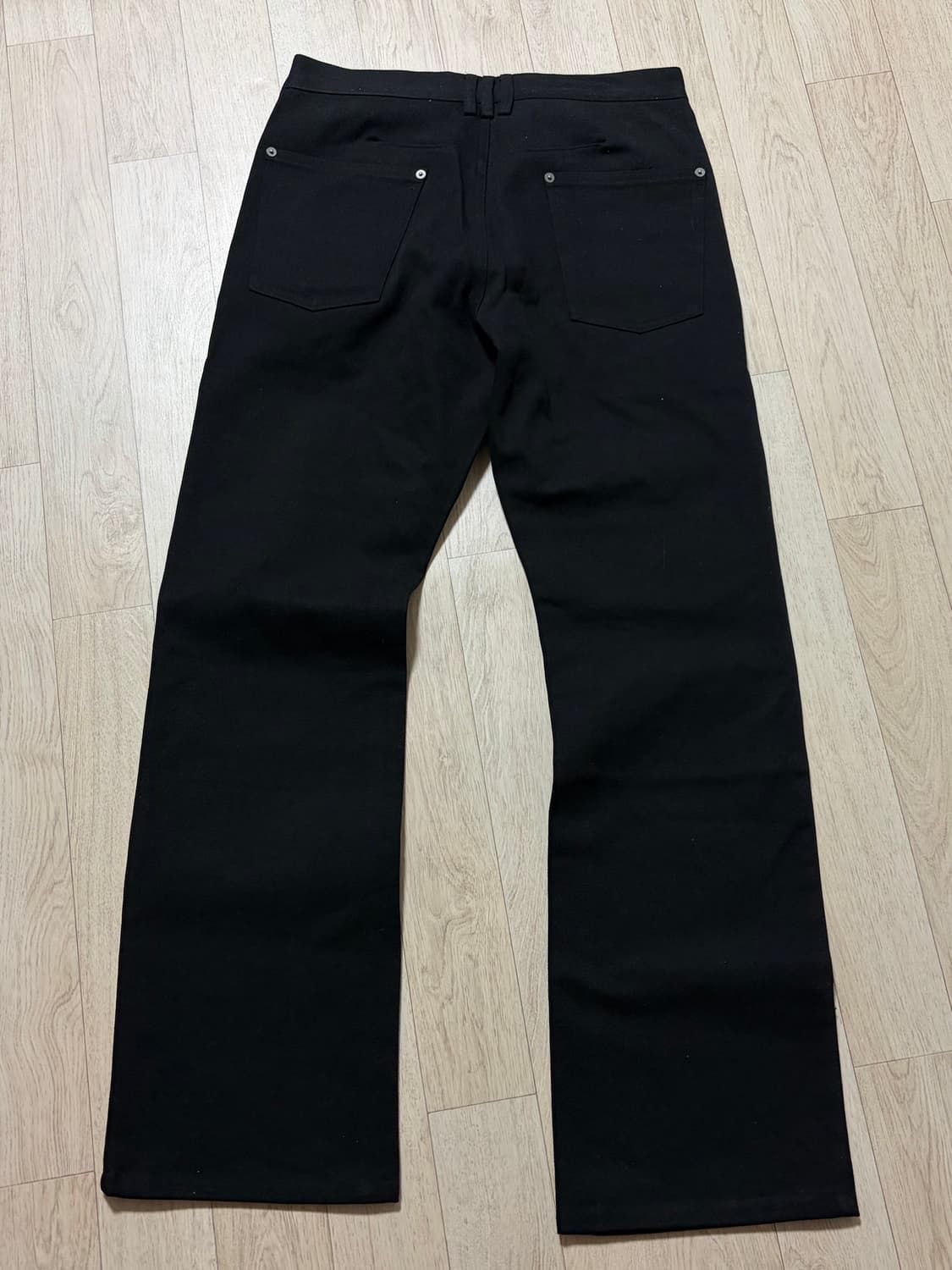 알렌느 COTTON TWILL BOOTCUT PANTS BLACK 상품이미지4