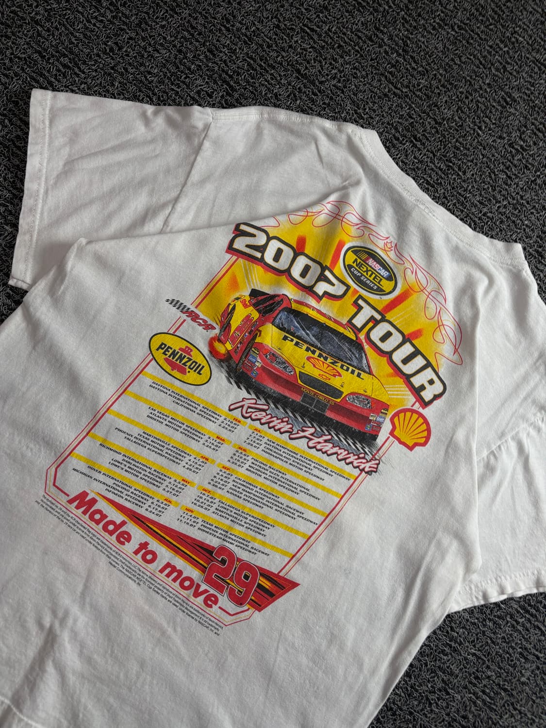 00s NASCAR 넥스텔 컵 투어 펜조일 티셔츠 4484 상품이미지6