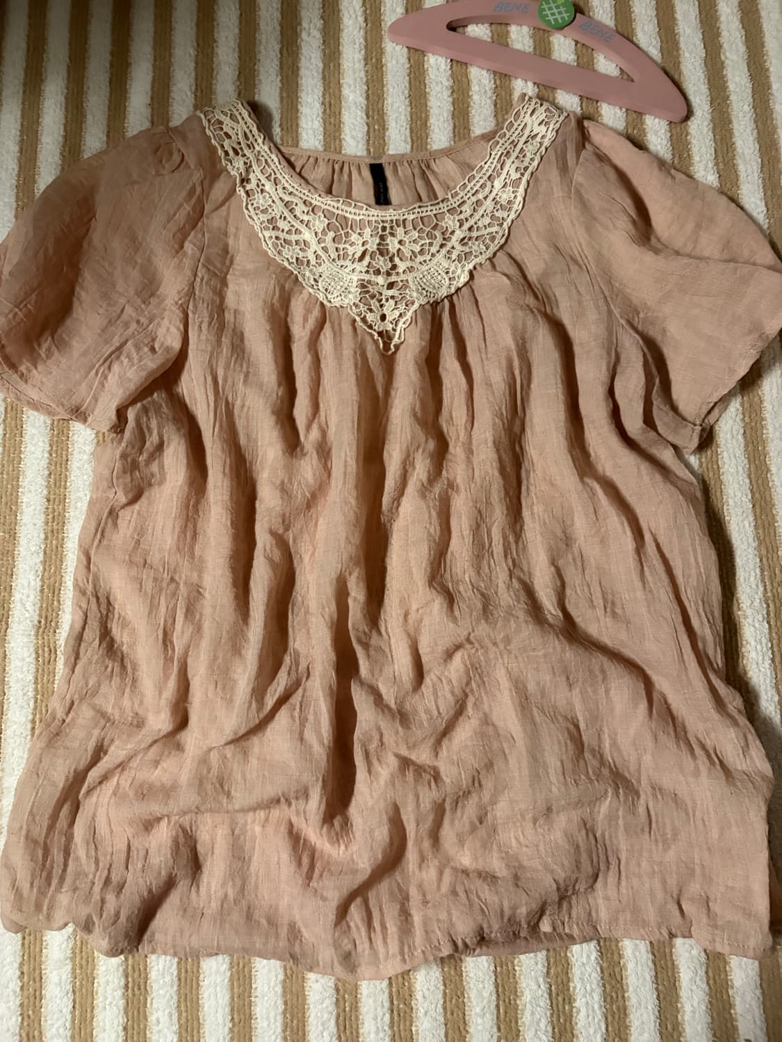 일본 빈티지 모리걸 블라우스 반팔 레이스 상품이미지2