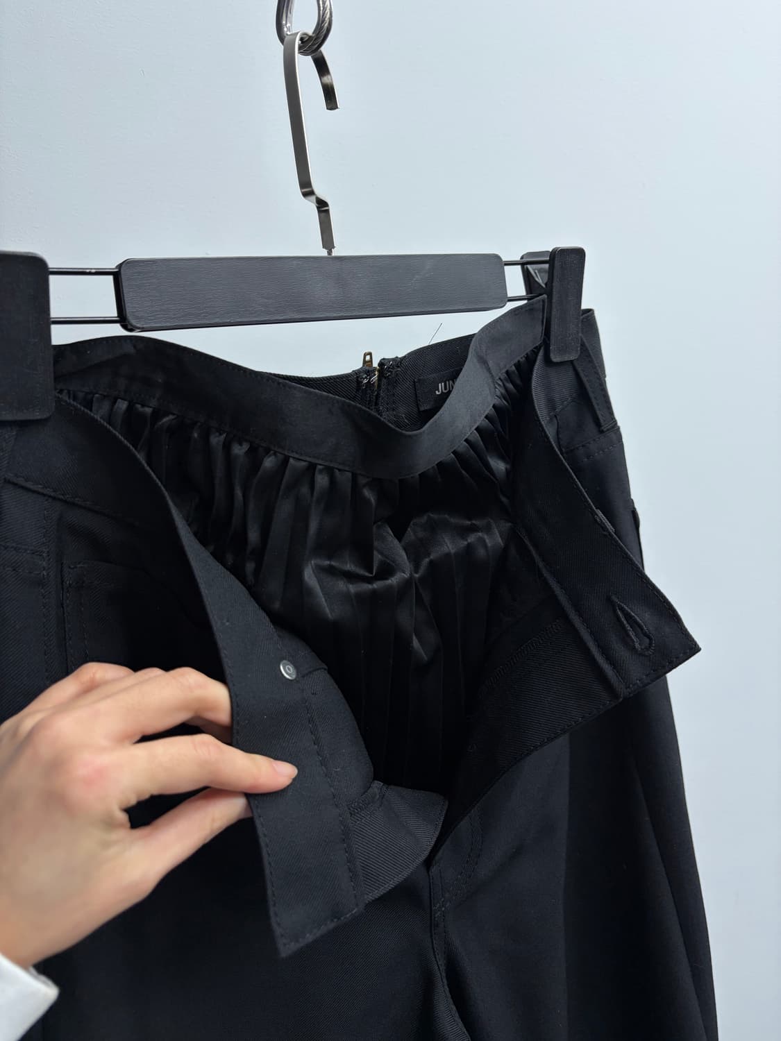 준야 와타나베 블랙 패널 스커트 XS 상품이미지5