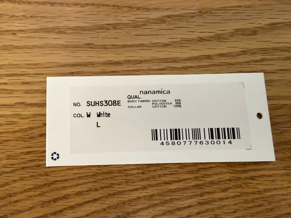 나나미카 쿨맥스 저지 L/S 티셔츠 화이트 L사이즈 상품이미지3