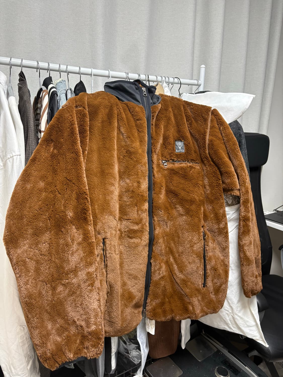 South2 west8 플리츠 자켓 브라운 L 상품이미지1