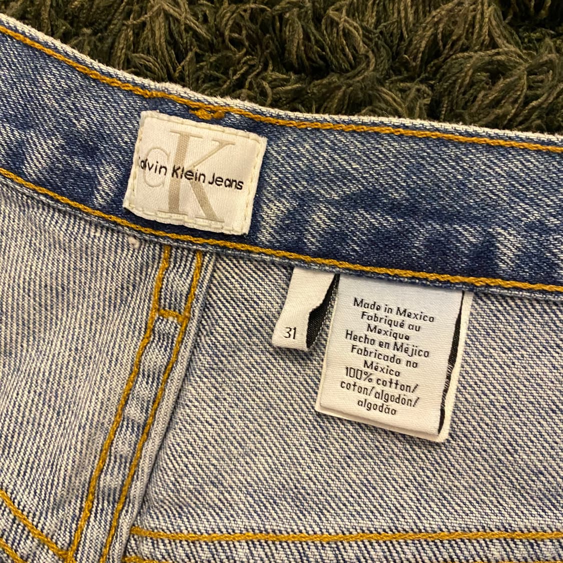 (29inch) 90s캘빈클라인 컷오프 데님 청 반바지 상품이미지8