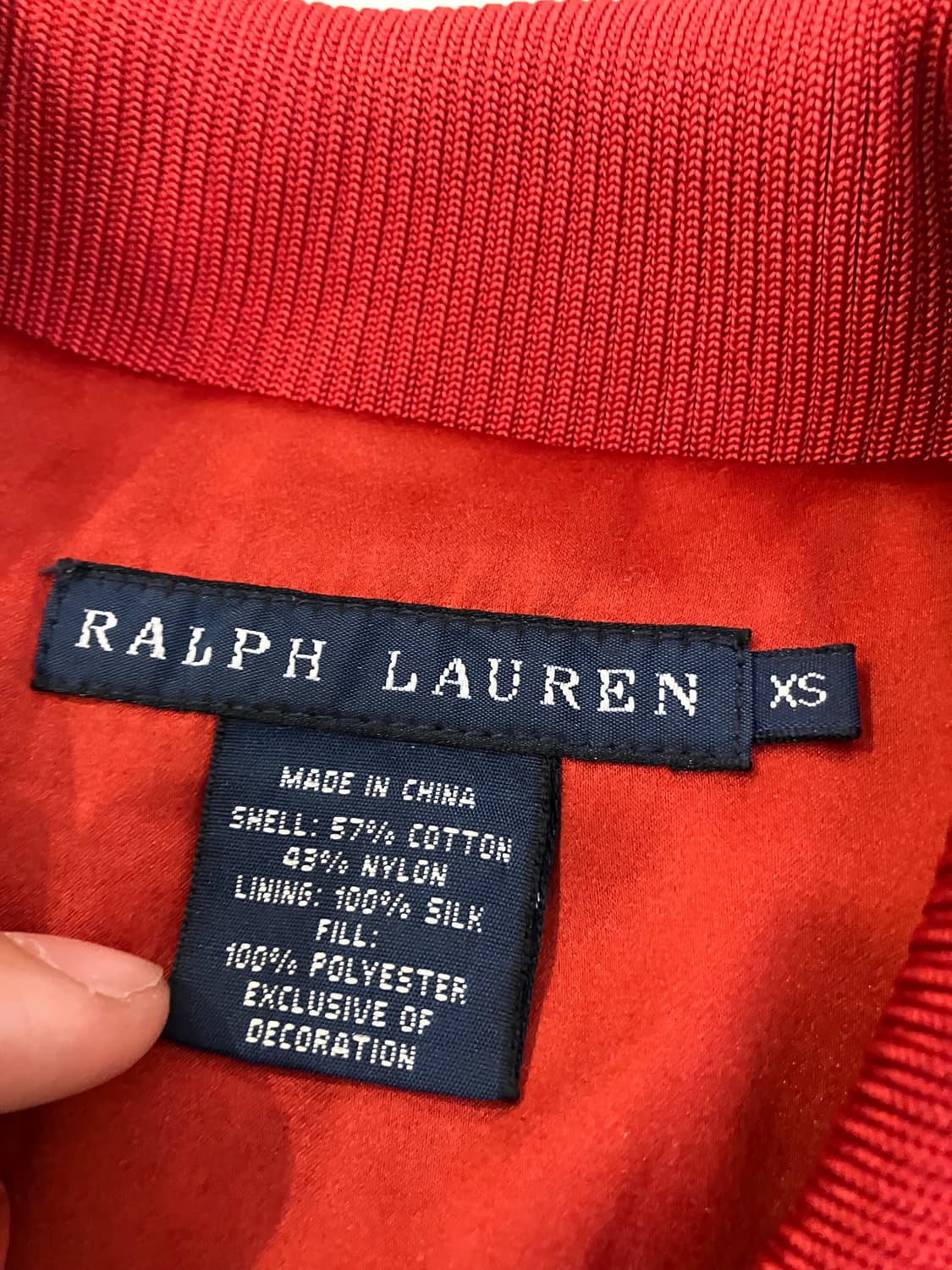 폴로 랄프로렌 치프키프 금장 사틴 봄버자켓 네이비 상품이미지6