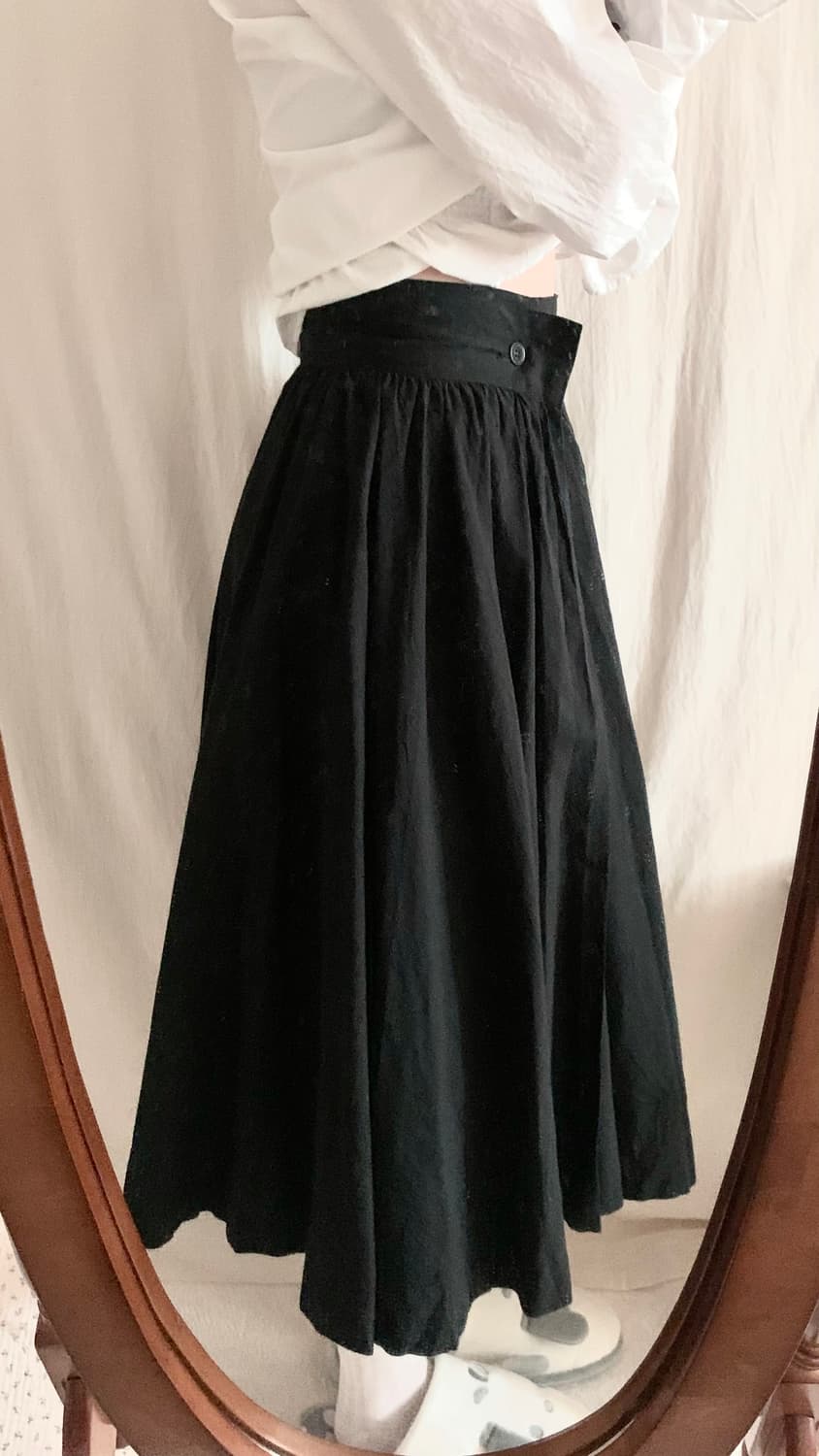 랩 블랙 볼륨 스커트 상품이미지4