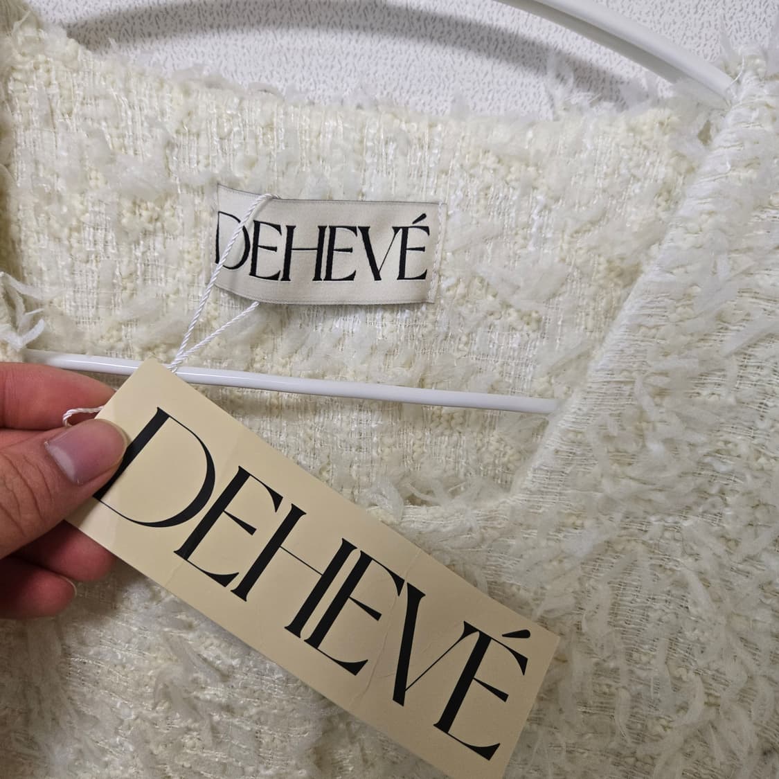 드헤베 스퀘어 넥 트위드 자켓 (새상품) 상품이미지6