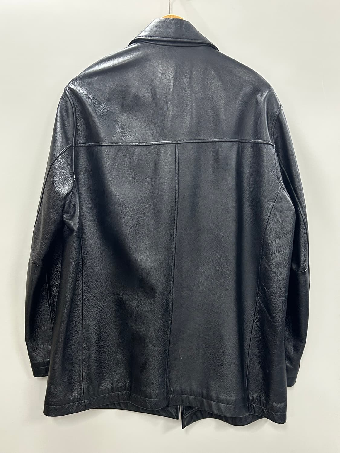 90s 지오다노 진스 레더 카 코트 상품이미지4