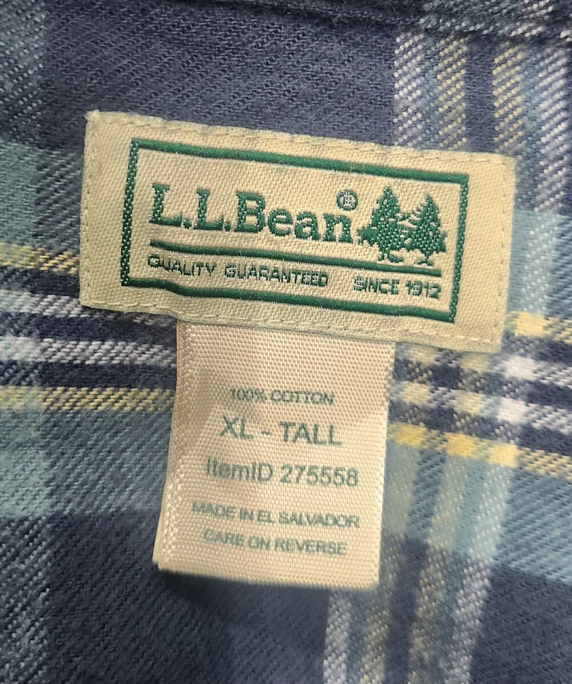 L.L.Bean 엘엘빈 플란넬 체크 셔츠 XL 상품이미지3