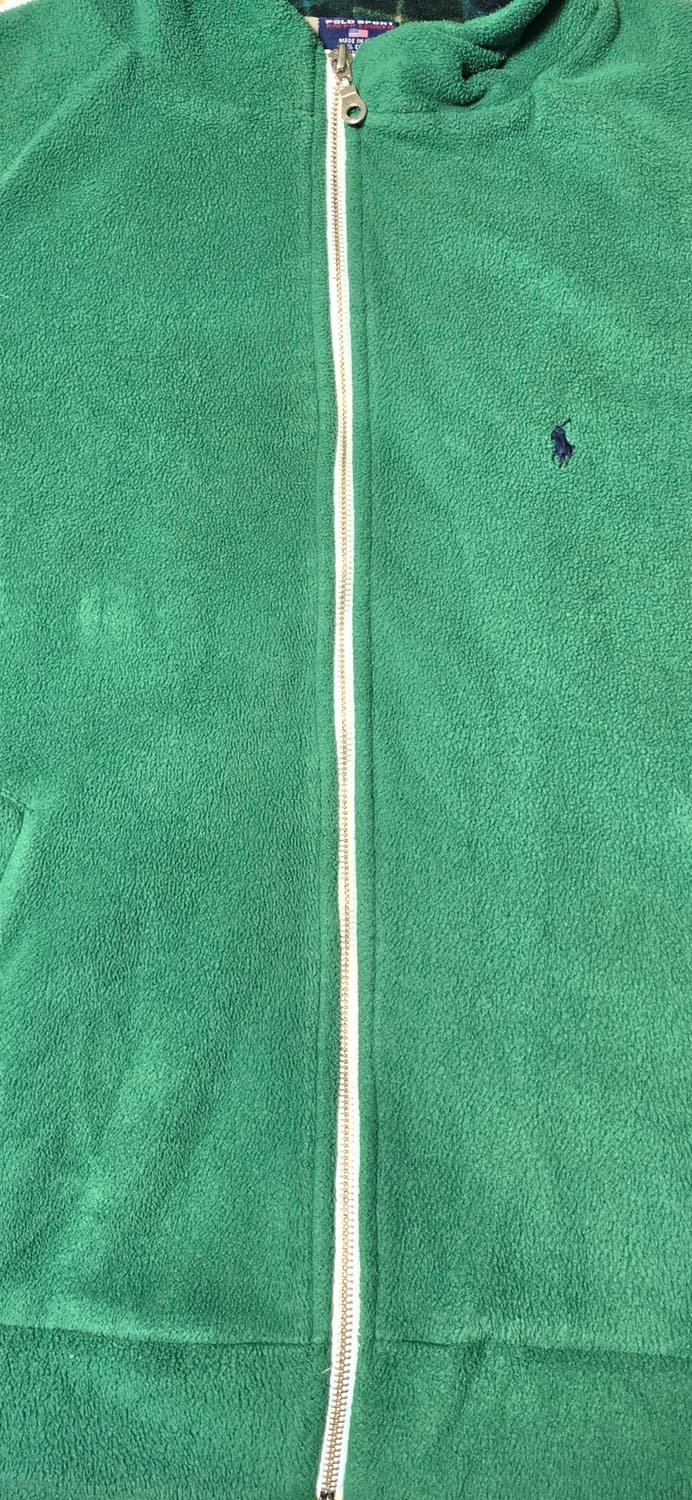 폴로 랄프로렌 그린 플리스 후드집업 L 상품이미지4
