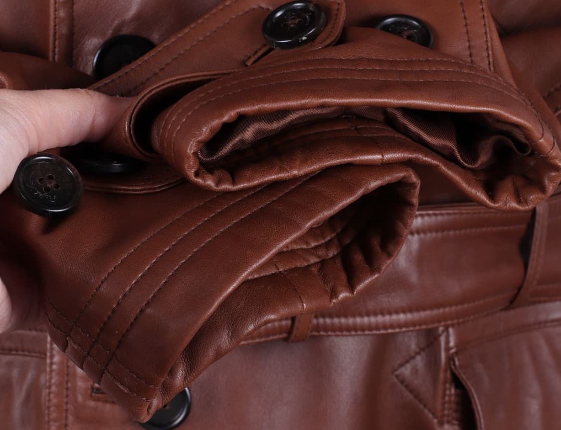 랄프 로렌 퍼플라벨 벨티드 재킷(레더-램스킨)L 사이즈-해외발송 상품이미지3